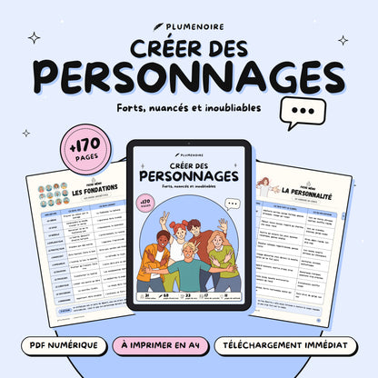 Créer des personnages · Guide d'écriture et cahier d'exercices