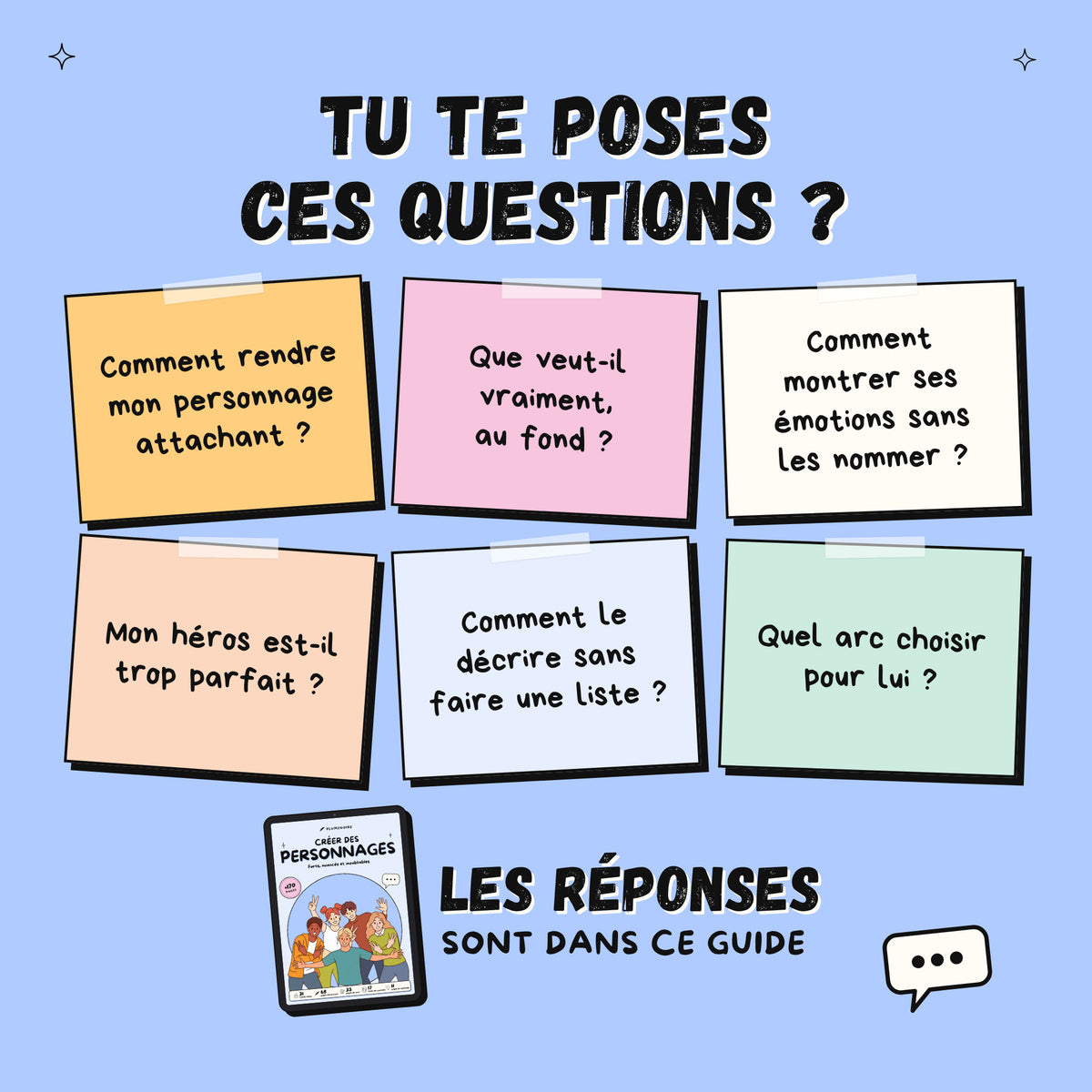Créer des personnages · Guide d'écriture et cahier d'exercices