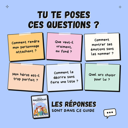 Créer des personnages · Guide d'écriture et cahier d'exercices