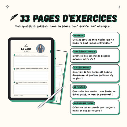 Écrire de la fantasy · Guide d'écriture et cahier d'exercices