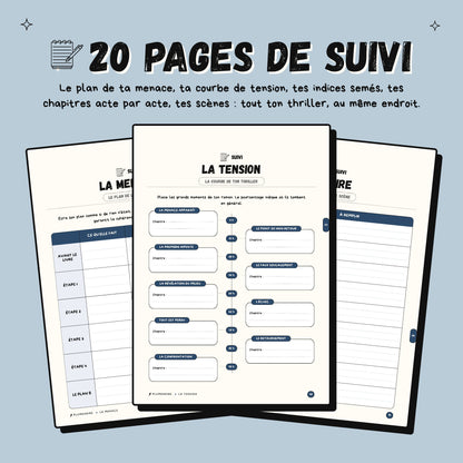 Écrire un thriller · Guide d'écriture et cahier d'exercices