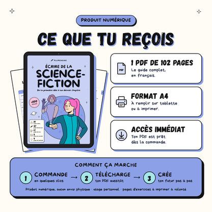 Écrire de la science-fiction · Guide d'écriture et cahier d'exercices
