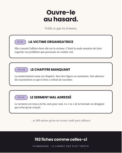 Le Carnet des Plot Twists — 192 idées de rebondissements originaux