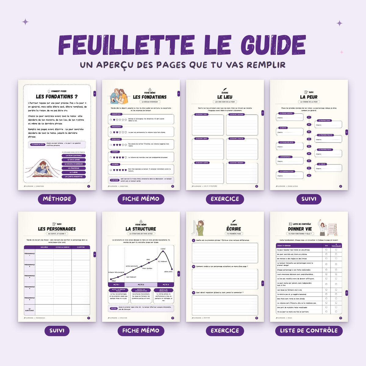 Écrire de l'horreur · Guide d'écriture et cahier d'exercices