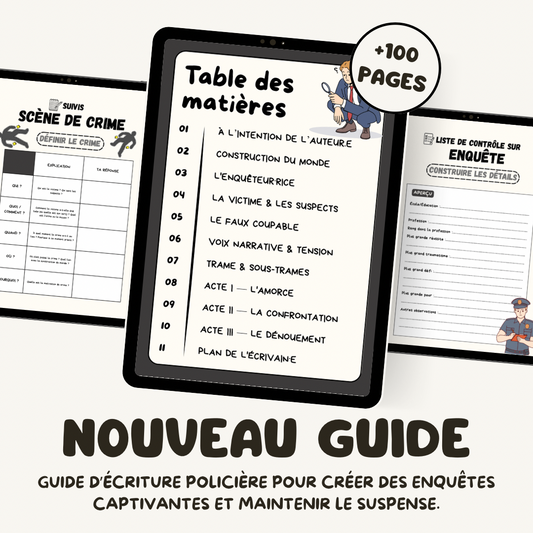 Écrire un roman policier, guide d'écriture PDF Plumenoire : aperçu 2
