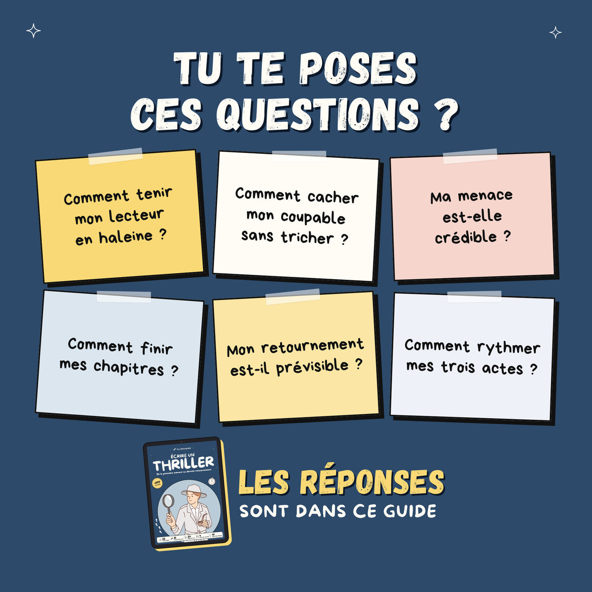 Écrire un thriller · Guide d'écriture et cahier d'exercices