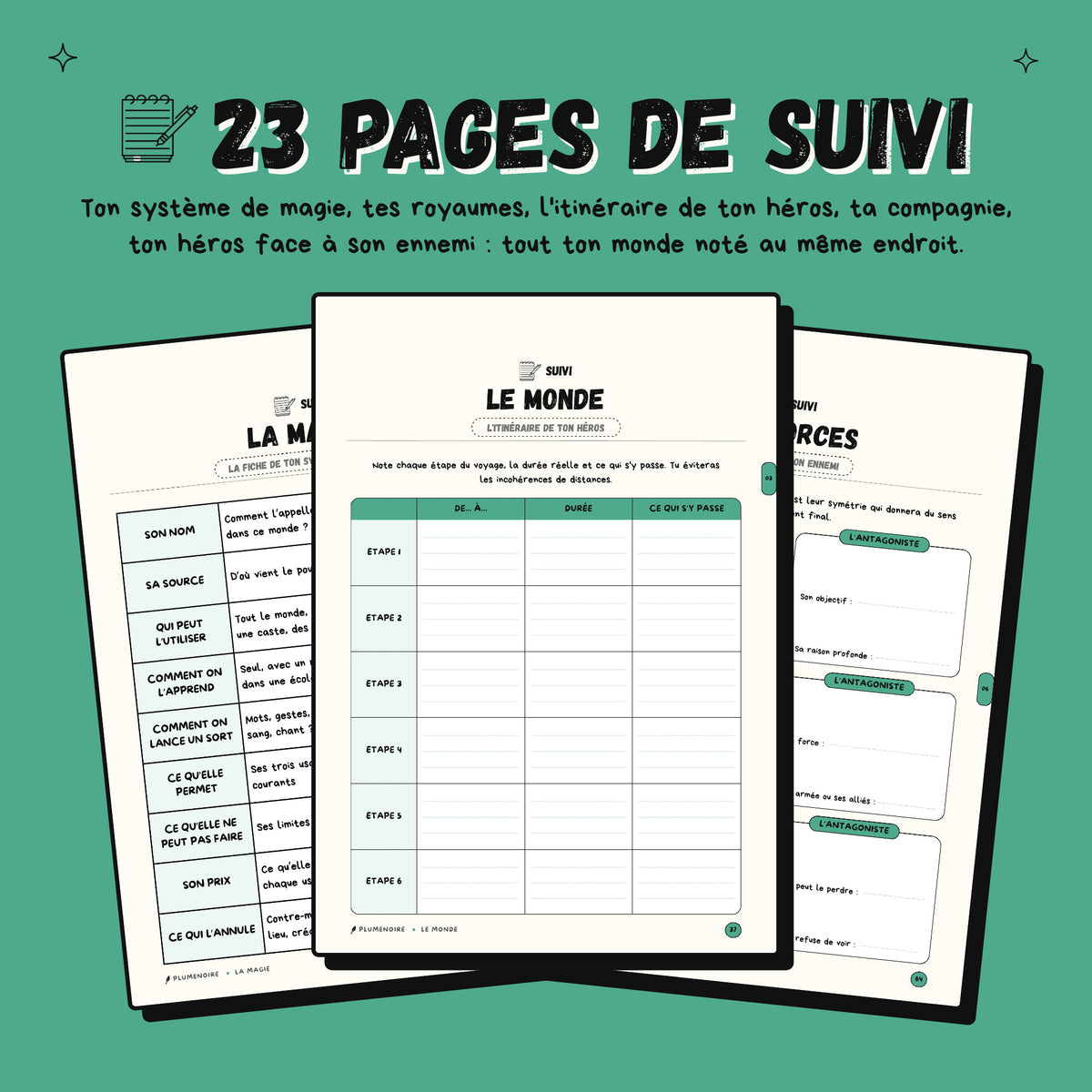 Écrire de la fantasy · Guide d'écriture et cahier d'exercices