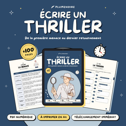 Écrire un thriller · Guide d'écriture et cahier d'exercices