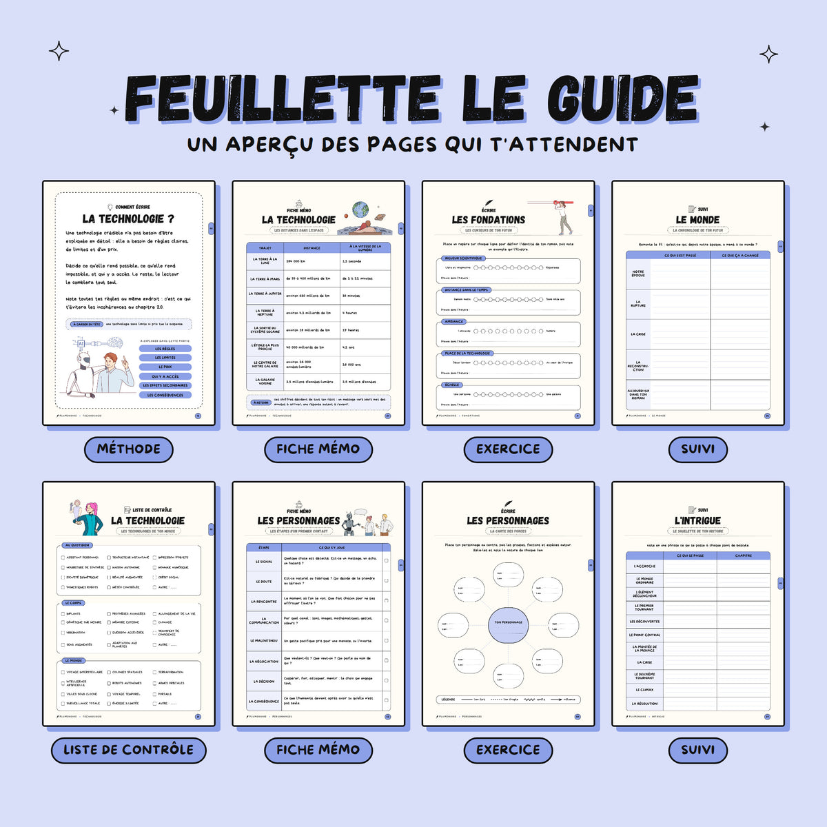 Écrire de la science-fiction · Guide d'écriture et cahier d'exercices