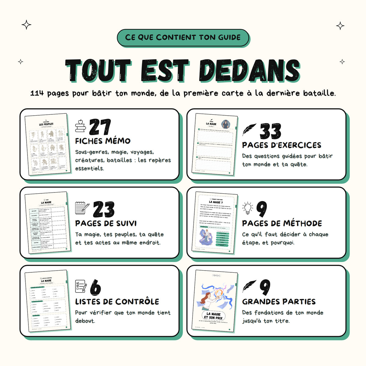 Écrire de la fantasy · Guide d'écriture et cahier d'exercices