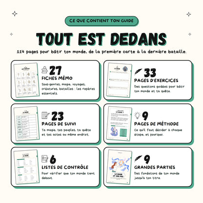 Écrire de la fantasy · Guide d'écriture et cahier d'exercices