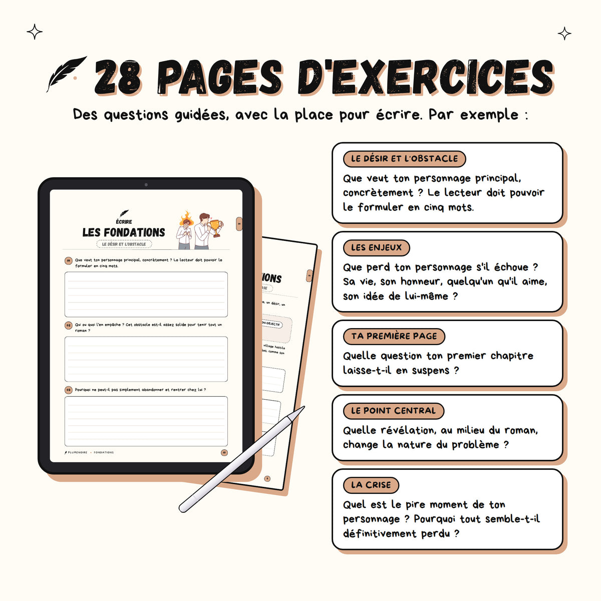 La structure de l'intrigue · Guide d'écriture et cahier d'exercices