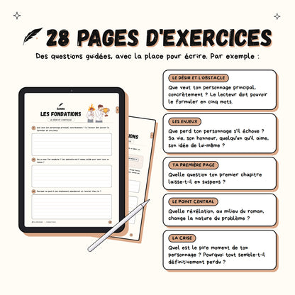 La structure de l'intrigue · Guide d'écriture et cahier d'exercices