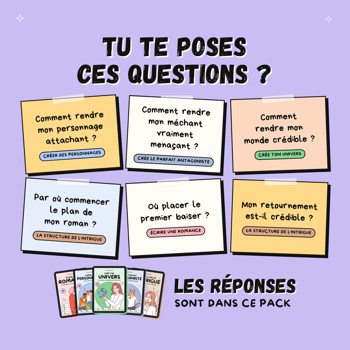 Les 5 guides d'écriture du Pack Roman Complet Plumenoire