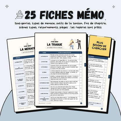 Écrire un thriller · Guide d'écriture et cahier d'exercices
