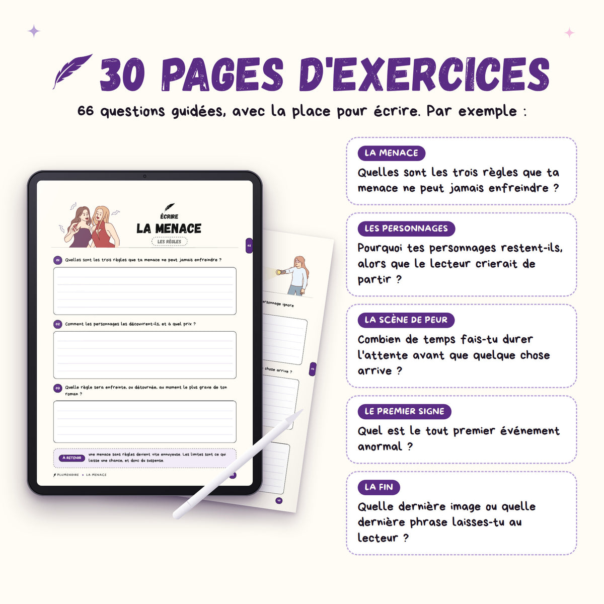 Écrire de l'horreur · Guide d'écriture et cahier d'exercices