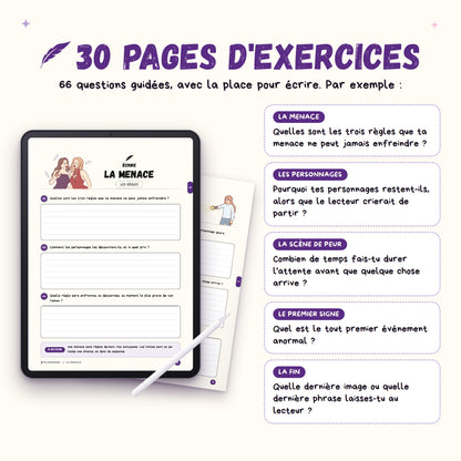 Écrire de l'horreur · Guide d'écriture et cahier d'exercices